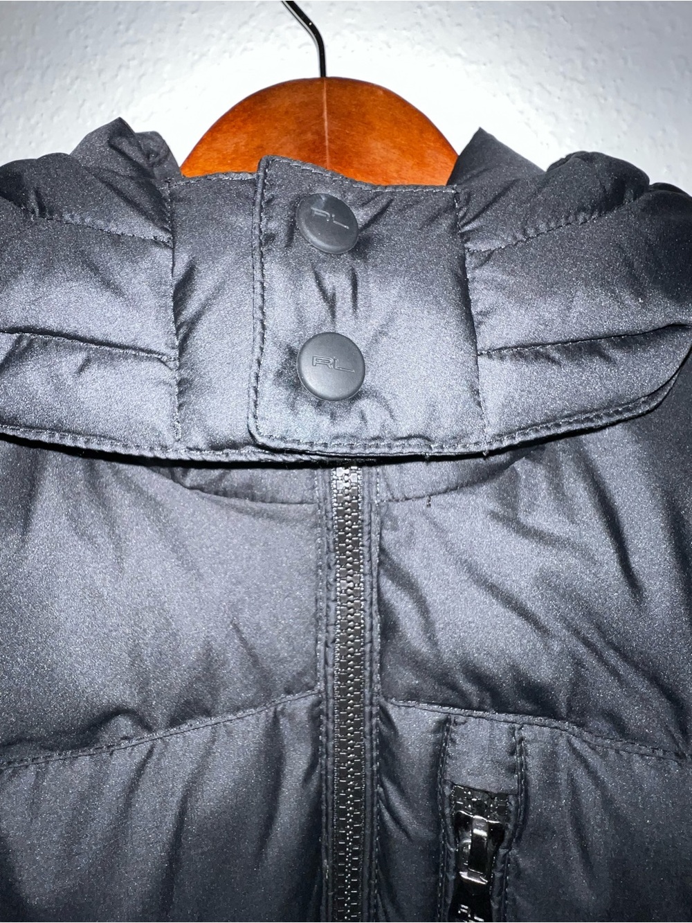 Boys Ralph Lauren Black Hooded Down Jacket. Size (10/12) - Picture 8 of 12